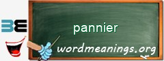 WordMeaning blackboard for pannier